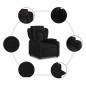 vidaXL Relaxsessel Schwarz Stoff vidaXL Relaxsessel Schwarz Stoff