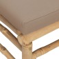 2-tlg. Garten-Lounge-Set mit Taupe Kissen Bambus 2-tlg. Garten-Lounge-Set mit Taupe Kissen Bambus