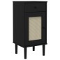 vidaXL Nachttisch SENJA Rattan-Look Schwarz 40x35x80 Massivholz Kiefer vidaXL Nachttisch SENJA Rattan-Look Schwarz 40x35x80 Massivholz Kiefer
