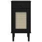 vidaXL Nachttisch SENJA Rattan-Look Schwarz 40x35x80 Massivholz Kiefer vidaXL Nachttisch SENJA Rattan-Look Schwarz 40x35x80 Massivholz Kiefer