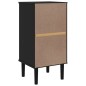 vidaXL Nachttisch SENJA Rattan-Look Schwarz 40x35x80 Massivholz Kiefer vidaXL Nachttisch SENJA Rattan-Look Schwarz 40x35x80 Massivholz Kiefer