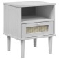 vidaXL Nachttisch SENJA Rattan-Look Weiß 40x35x48 cm Massivholz Kiefer vidaXL Nachttisch SENJA Rattan-Look Weiß 40x35x48 cm Massivholz Kiefer