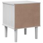 vidaXL Nachttisch SENJA Rattan-Look Weiß 40x35x48 cm Massivholz Kiefer vidaXL Nachttisch SENJA Rattan-Look Weiß 40x35x48 cm Massivholz Kiefer