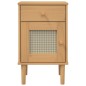 vidaXL Nachttisch SENJA Rattan-Look Braun 40x35x65cm Massivholz Kiefer vidaXL Nachttisch SENJA Rattan-Look Braun 40x35x65cm Massivholz Kiefer