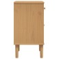 vidaXL Nachttisch SENJA Rattan-Look Braun 40x35x65cm Massivholz Kiefer vidaXL Nachttisch SENJA Rattan-Look Braun 40x35x65cm Massivholz Kiefer
