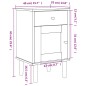 vidaXL Nachttisch SENJA Rattan-Look Braun 40x35x65cm Massivholz Kiefer vidaXL Nachttisch SENJA Rattan-Look Braun 40x35x65cm Massivholz Kiefer