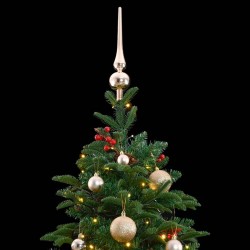 vidaXL Künstlicher Weihnachtsbaum Klappbar 300 LEDs & Kugeln 240 cm