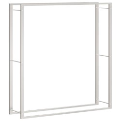 vidaXL Brennholzregal 110x28x116 cm Edelstahl