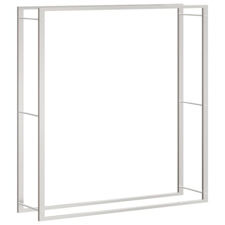 vidaXL Brennholzregal 110x28x116 cm Edelstahl