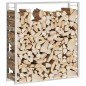 vidaXL Brennholzregal 110x28x116 cm Edelstahl vidaXL Brennholzregal 110x28x116 cm Edelstahl