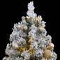 vidaXL Künstlicher Weihnachtsbaum Klappbar 300 LEDs & Kugeln 210 cm vidaXL Künstlicher Weihnachtsbaum Klappbar 300 LEDs & Kugeln 210 cm