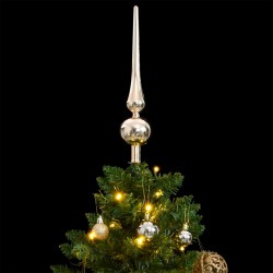 vidaXL Künstlicher Weihnachtsbaum Klappbar 150 LEDs & Kugeln 120 cm