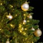 vidaXL Künstlicher Weihnachtsbaum Klappbar 150 LEDs & Kugeln 120 cm vidaXL Künstlicher Weihnachtsbaum Klappbar 150 LEDs & Kugeln 120 cm