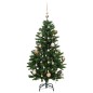 vidaXL Künstlicher Weihnachtsbaum Klappbar 150 LEDs & Kugeln 120 cm vidaXL Künstlicher Weihnachtsbaum Klappbar 150 LEDs & Kugeln 120 cm