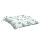Stuhlkissen 4 Stk. Blattmuster 40x40x7 cm Stoff Stuhlkissen 4 Stk. Blattmuster 40x40x7 cm Stoff
