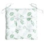 Stuhlkissen 4 Stk. Blattmuster 40x40x7 cm Stoff Stuhlkissen 4 Stk. Blattmuster 40x40x7 cm Stoff