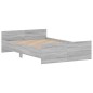 vidaXL Bettgestell mit Kopf- und Fußteil Grau Sonoma 120x190 cm vidaXL Bettgestell mit Kopf- und Fußteil Grau Sonoma 120x190 cm