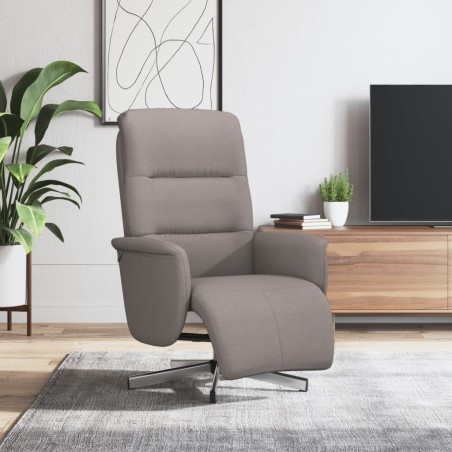 vidaXL Relaxsessel mit Fußteil Taupe Stoff
