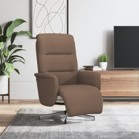 vidaXL Relaxsessel mit Fußteil Braun Stoff