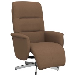vidaXL Relaxsessel mit Fußteil Braun Stoff