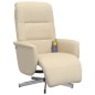 vidaXL Massagesessel mit Fußteil Creme Stoff vidaXL Massagesessel mit Fußteil Creme Stoff