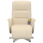 vidaXL Massagesessel mit Fußteil Creme Stoff vidaXL Massagesessel mit Fußteil Creme Stoff