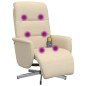 vidaXL Massagesessel mit Fußteil Creme Stoff vidaXL Massagesessel mit Fußteil Creme Stoff