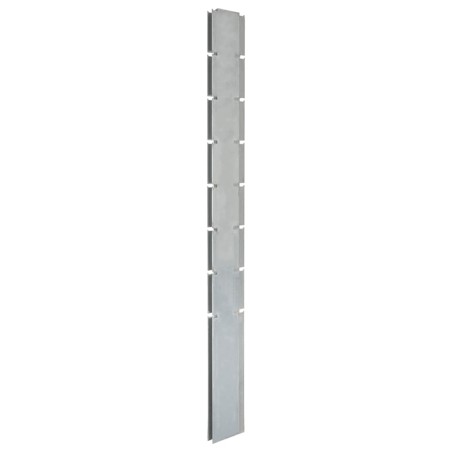  vidaXL Pfosten für Gabionenzaun Silbern 200 cm Verzinkter Stahl