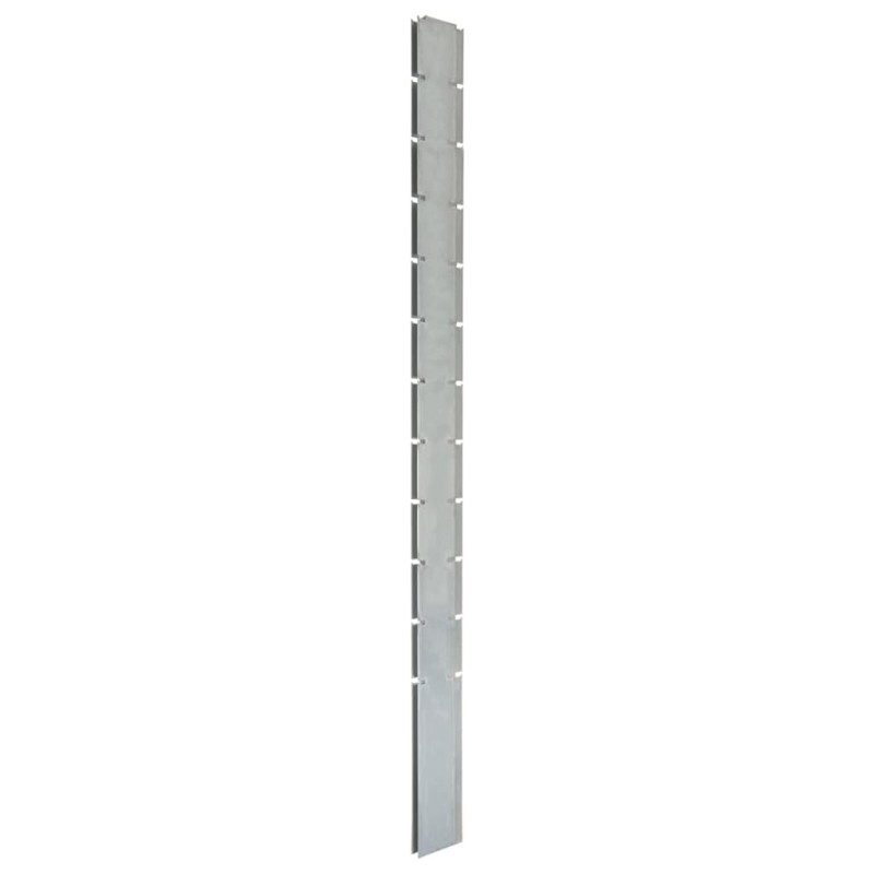 vidaXL Pfosten für Gabionenzaun Silbern 280 cm Verzinkter Stahl vidaXL Pfosten für Gabionenzaun Silbern 280 cm Verzinkter Stahl