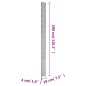 vidaXL Pfosten für Gabionenzaun Silbern 280 cm Verzinkter Stahl vidaXL Pfosten für Gabionenzaun Silbern 280 cm Verzinkter Stahl