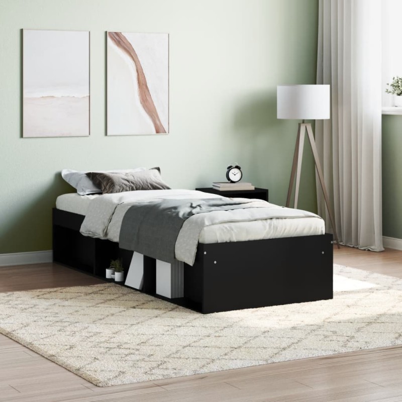 vidaXL Bettgestell Schwarz 75x190 cm vidaXL Bettgestell Schwarz 75x190 cm