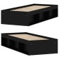 vidaXL Bettgestell Schwarz 75x190 cm vidaXL Bettgestell Schwarz 75x190 cm