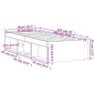 vidaXL Bettgestell Schwarz 75x190 cm vidaXL Bettgestell Schwarz 75x190 cm