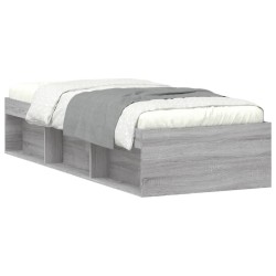 vidaXL Bettgestell Grau Sonoma 75x190 cm