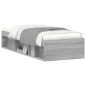 vidaXL Bettgestell Grau Sonoma 75x190 cm vidaXL Bettgestell Grau Sonoma 75x190 cm