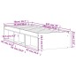 vidaXL Bettgestell Grau Sonoma 75x190 cm vidaXL Bettgestell Grau Sonoma 75x190 cm