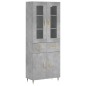 Highboard Betongrau 69,5x34x180 cm Holzwerkstoff Highboard Betongrau 69,5x34x180 cm Holzwerkstoff