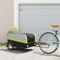 vidaXL Lastenanhänger für Fahrrad Schwarz und Grün 45 kg Eisen vidaXL Lastenanhänger für Fahrrad Schwarz und Grün 45 kg Eisen