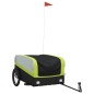 vidaXL Lastenanhänger für Fahrrad Schwarz und Grün 45 kg Eisen vidaXL Lastenanhänger für Fahrrad Schwarz und Grün 45 kg Eisen