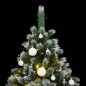 vidaXL Künstlicher Weihnachtsbaum Klappbar 300 LEDs & Kugeln 210 cm vidaXL Künstlicher Weihnachtsbaum Klappbar 300 LEDs & Kugeln 210 cm