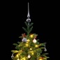 vidaXL Künstlicher Weihnachtsbaum Klappbar 300 LEDs & Kugeln 180 cm vidaXL Künstlicher Weihnachtsbaum Klappbar 300 LEDs & Kugeln 180 cm