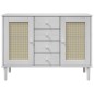 vidaXL Sideboard SENJA Rattan-Optik Weiß 112x40x80 cm Kiefernholz vidaXL Sideboard SENJA Rattan-Optik Weiß 112x40x80 cm Kiefernholz