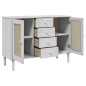 vidaXL Sideboard SENJA Rattan-Optik Weiß 112x40x80 cm Kiefernholz vidaXL Sideboard SENJA Rattan-Optik Weiß 112x40x80 cm Kiefernholz