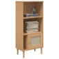 vidaXL Bücherschrank SENJA Rattan-Look Braun 60x35x130 cm Kiefernholz vidaXL Bücherschrank SENJA Rattan-Look Braun 60x35x130 cm Kiefernholz