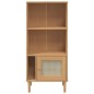 vidaXL Bücherschrank SENJA Rattan-Look Braun 60x35x130 cm Kiefernholz vidaXL Bücherschrank SENJA Rattan-Look Braun 60x35x130 cm Kiefernholz