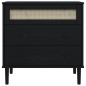 vidaXL Schubladenkommode SENJA Rattan-Look Schwarz 80x40x80 Kieferholz vidaXL Schubladenkommode SENJA Rattan-Look Schwarz 80x40x80 Kieferholz