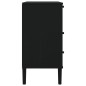 vidaXL Schubladenkommode SENJA Rattan-Look Schwarz 80x40x80 Kieferholz vidaXL Schubladenkommode SENJA Rattan-Look Schwarz 80x40x80 Kieferholz