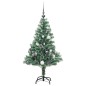 vidaXL Künstlicher Weihnachtsbaum mit Schnee & Kugeln 150 LEDs 150 cm vidaXL Künstlicher Weihnachtsbaum mit Schnee & Kugeln 150 LEDs 150 cm