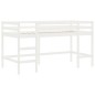 vidaXL Kinderhochbett mit Leiter Weiß 90x200 cm Massivholz Kiefer vidaXL Kinderhochbett mit Leiter Weiß 90x200 cm Massivholz Kiefer