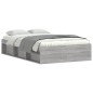 vidaXL Bettgestell Grau Sonoma 120x190 cm vidaXL Bettgestell Grau Sonoma 120x190 cm